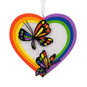 Rainbow Heart With Butterflies Christmas Ornament Front image number 1