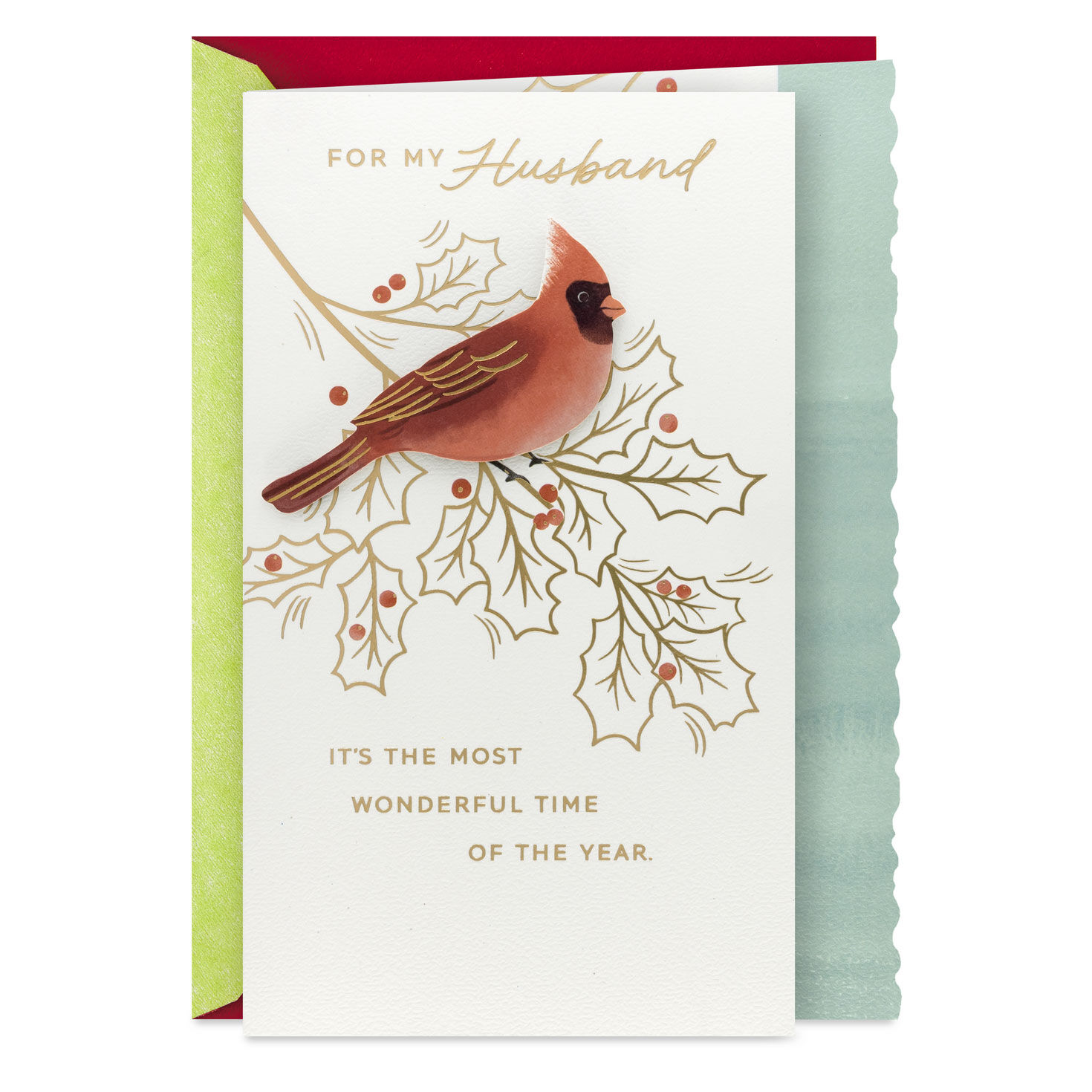 Extra Joyful and Bright Romantic Christmas Card for Husband