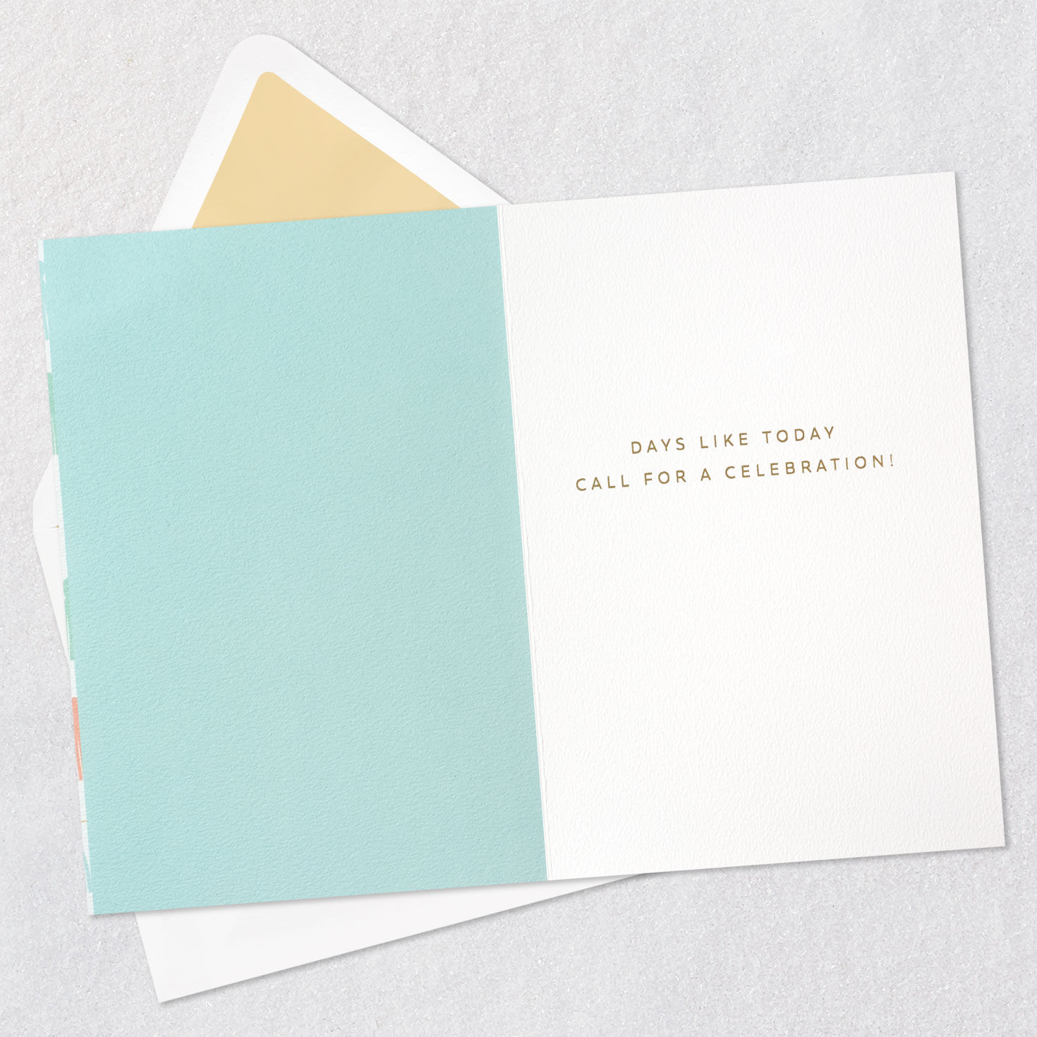 Tassel Banners Signature Birthday Card Open card with envelope image number 3