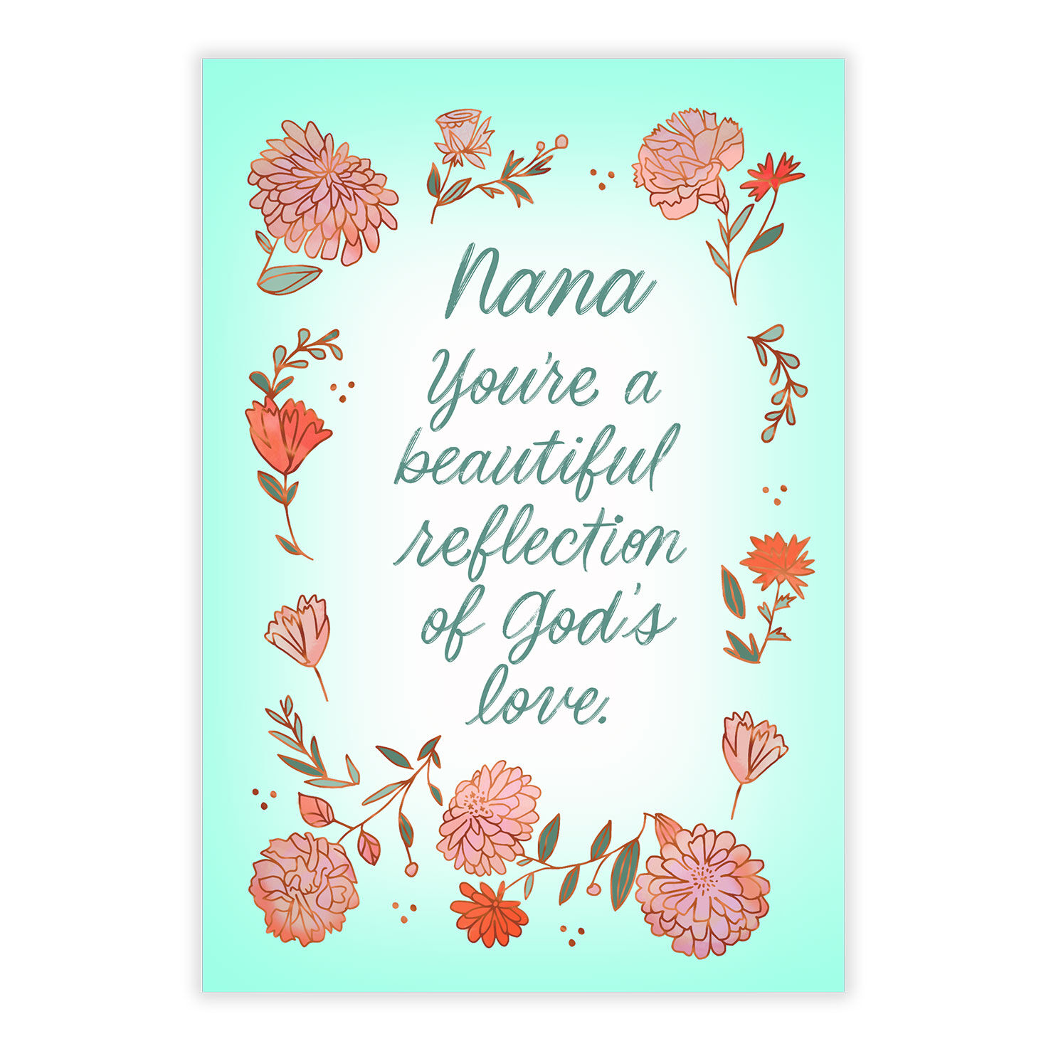 Pink Carnations Personalized Mother's Day Card front image number 2