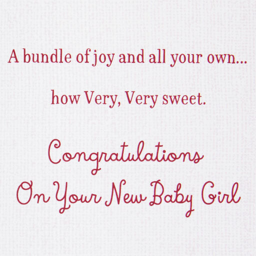 Disney Winnie the Pooh Huggles and Snuggles New Baby Girl Card, 