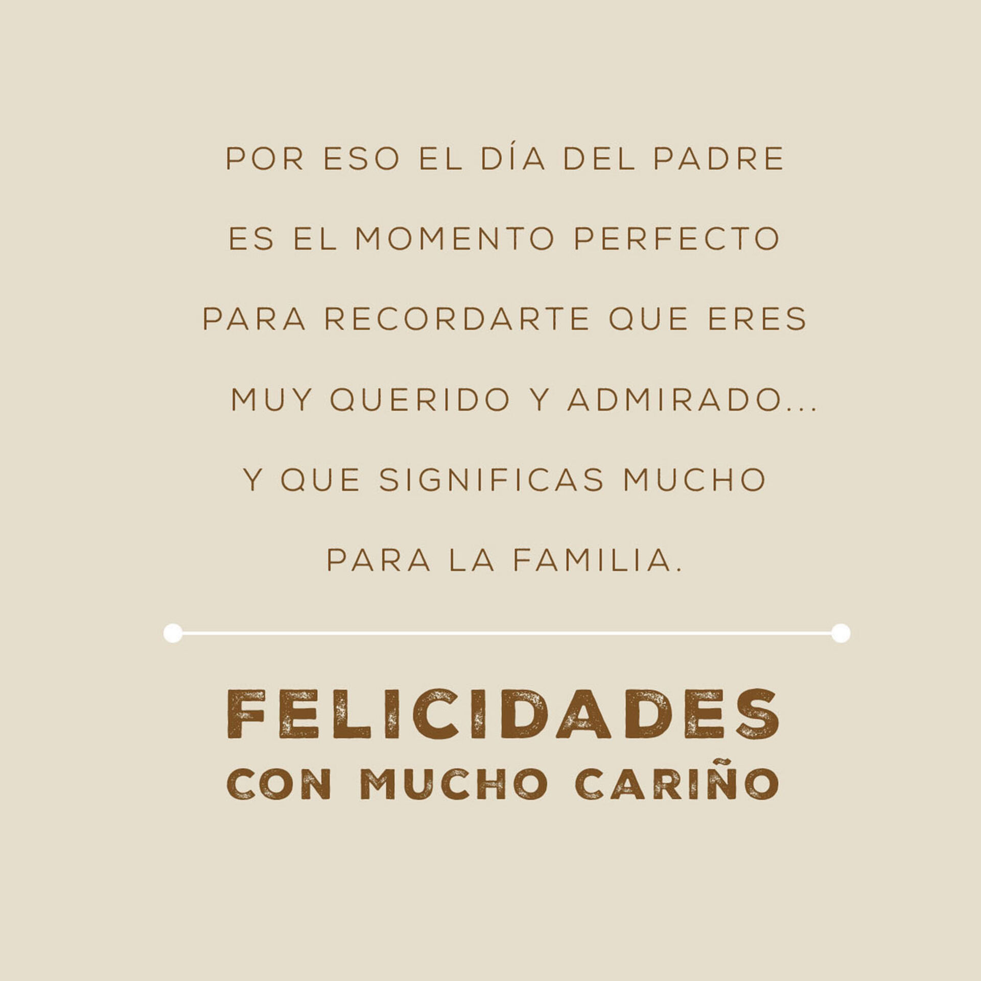 You're Special To Our Family SpanishLanguage Father's Day Card for Son