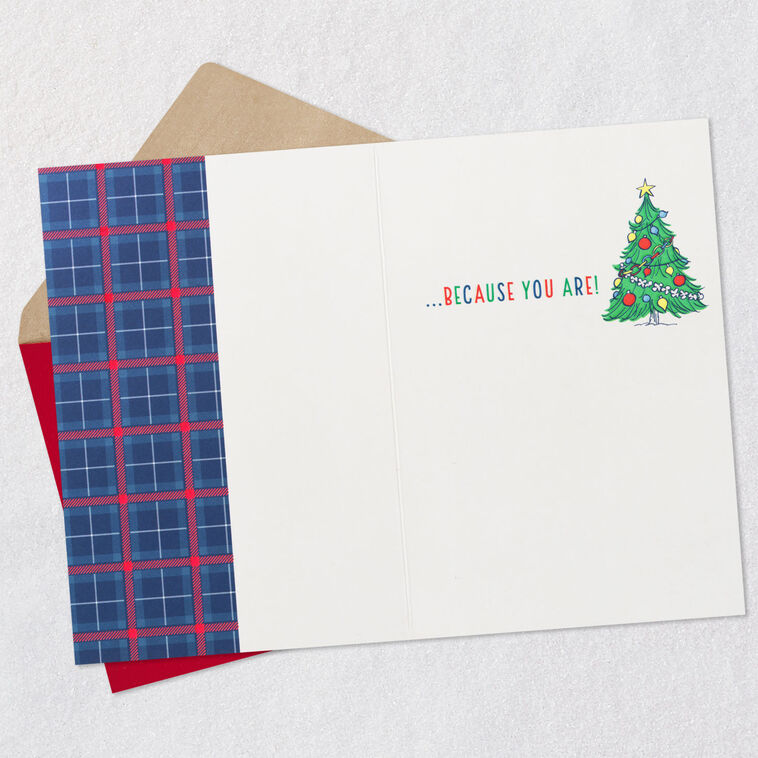 Peanuts Snoopy and Woodstock Hug Christmas Card Open card with envelope image number 3