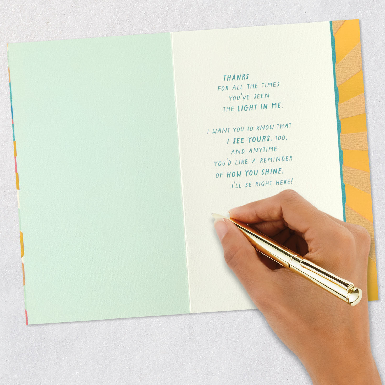 Colorful Rays Friendship Card Signing card image number 6