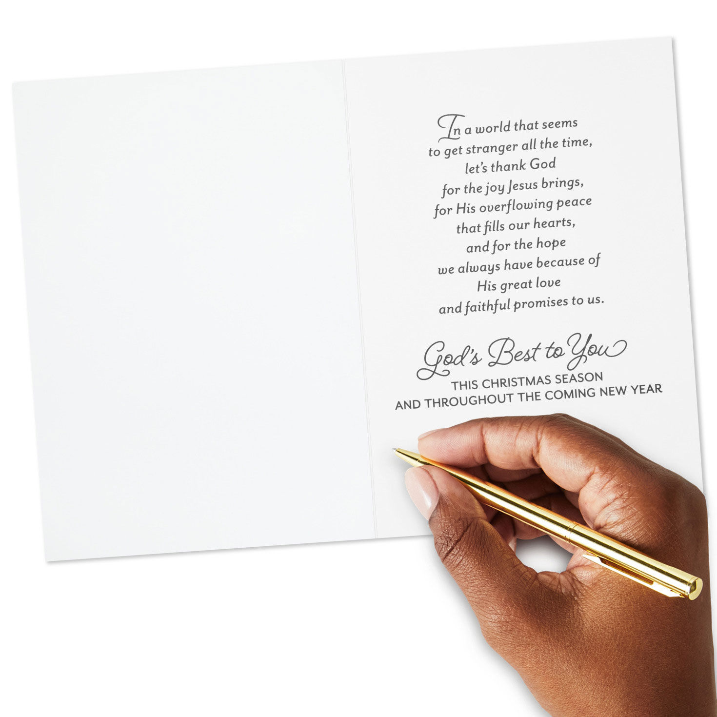 White Church DaySpring Religious Christmas Cards signing card image number 6