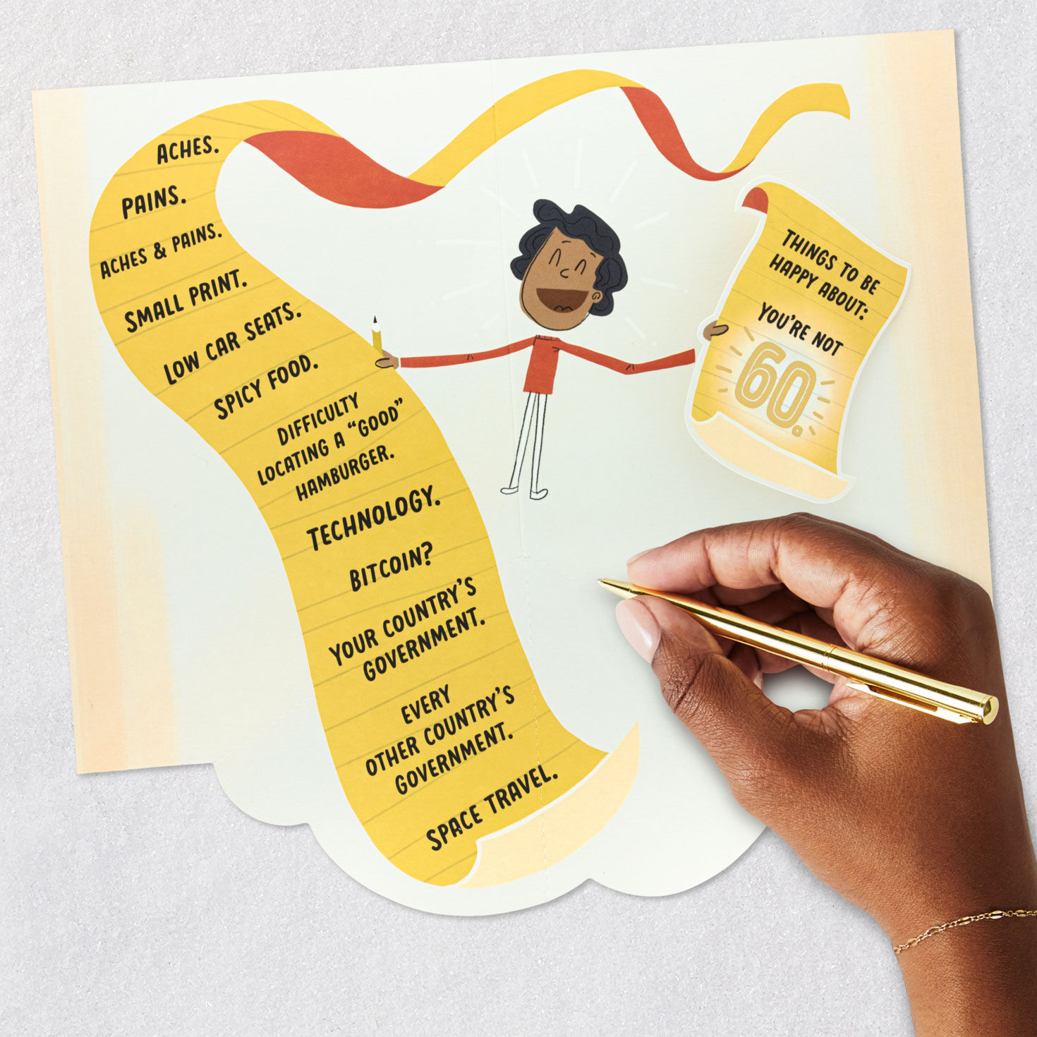 Complaint List Funny Pop-Up 50th Birthday Card signing card image number 7