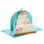 Mr. and Mrs. Cake Cloche Pop Up Wedding Card, , large image number 1