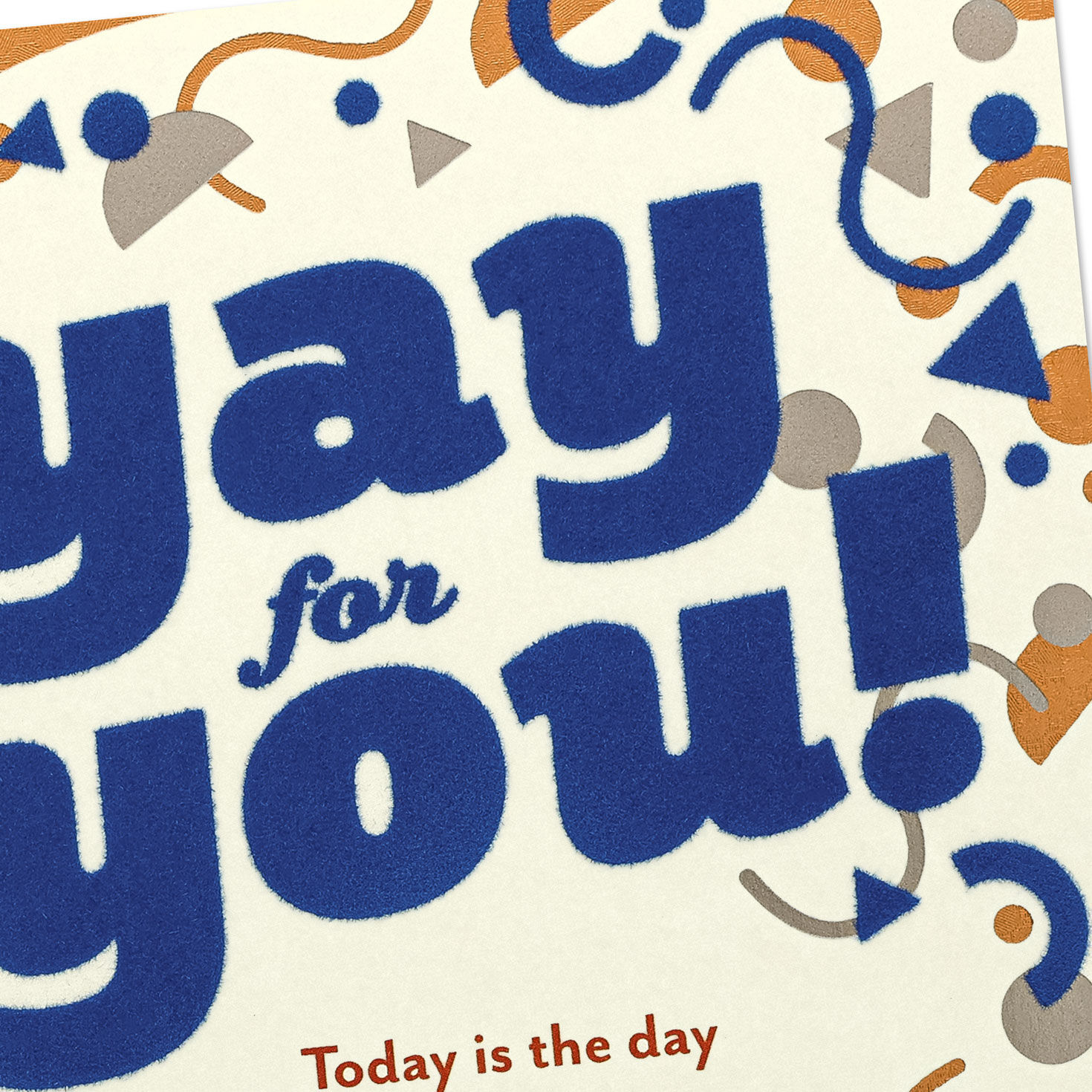 Navy and Copper Confetti Religious Birthday Card Card Front Detail image number 5