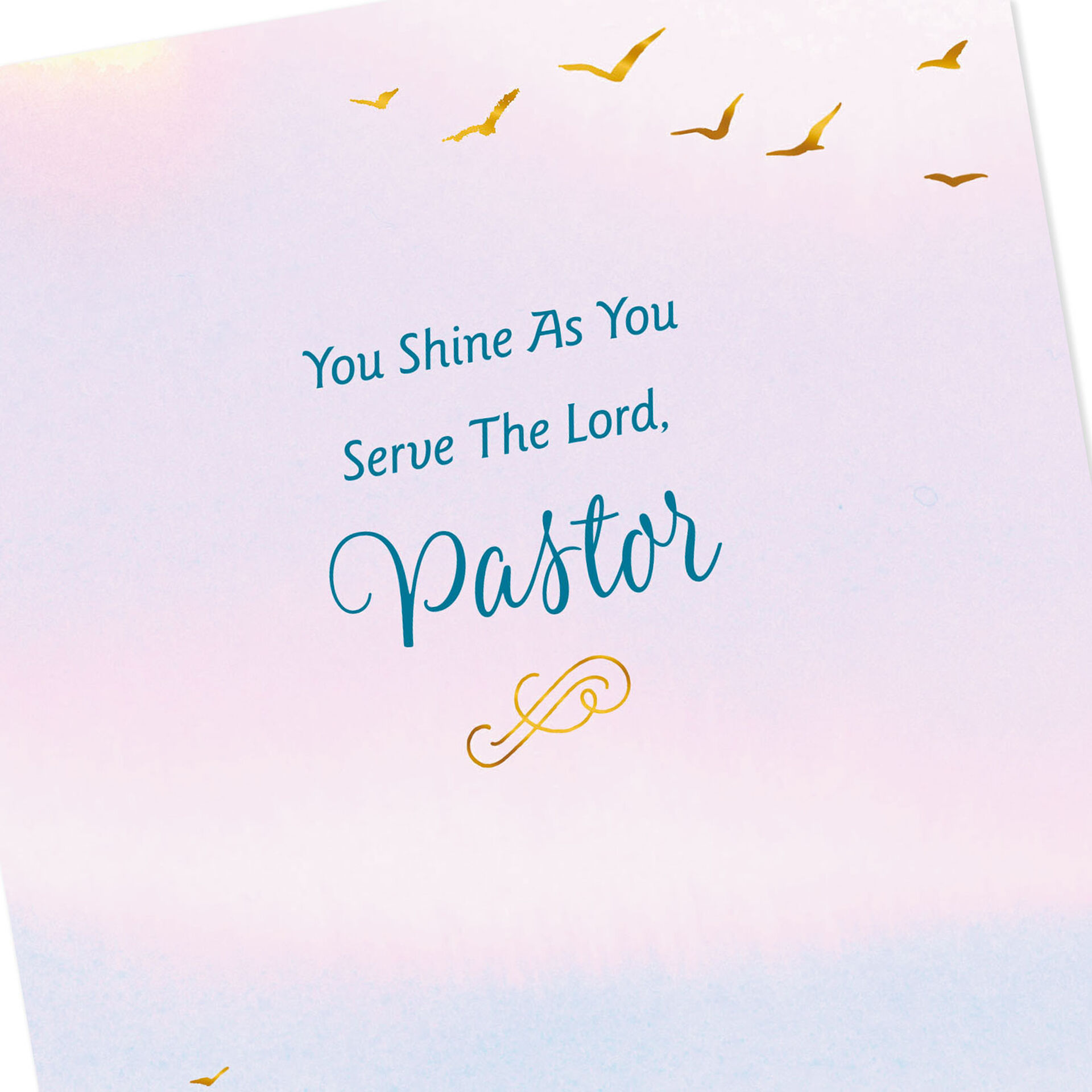 Peaceful Sunrise Religious Appreciation Card for Pastor Greeting