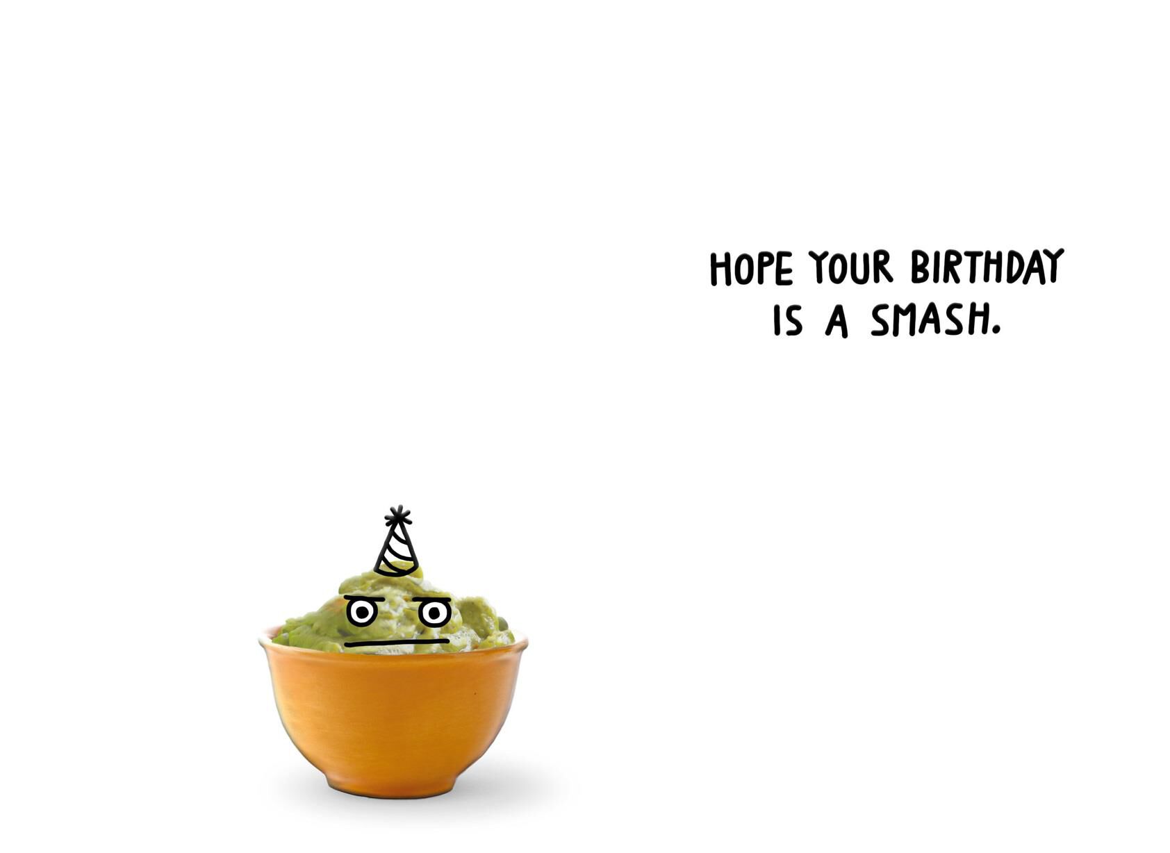 Holy Guacamole Avocado Funny Birthday Card
