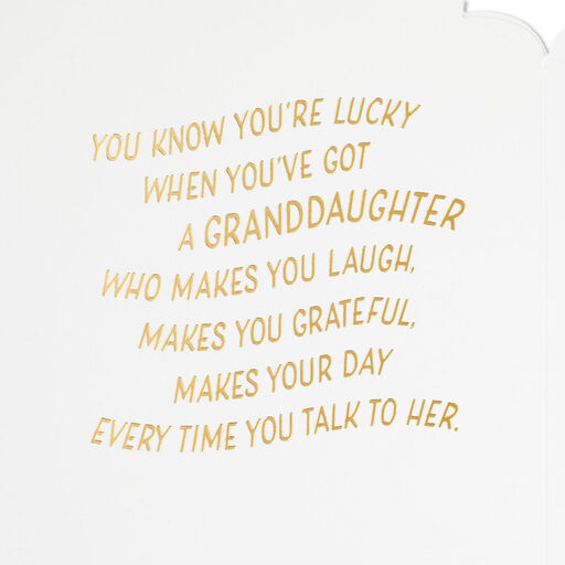 Lucky to Love You Birthday Card for Granddaughter, 