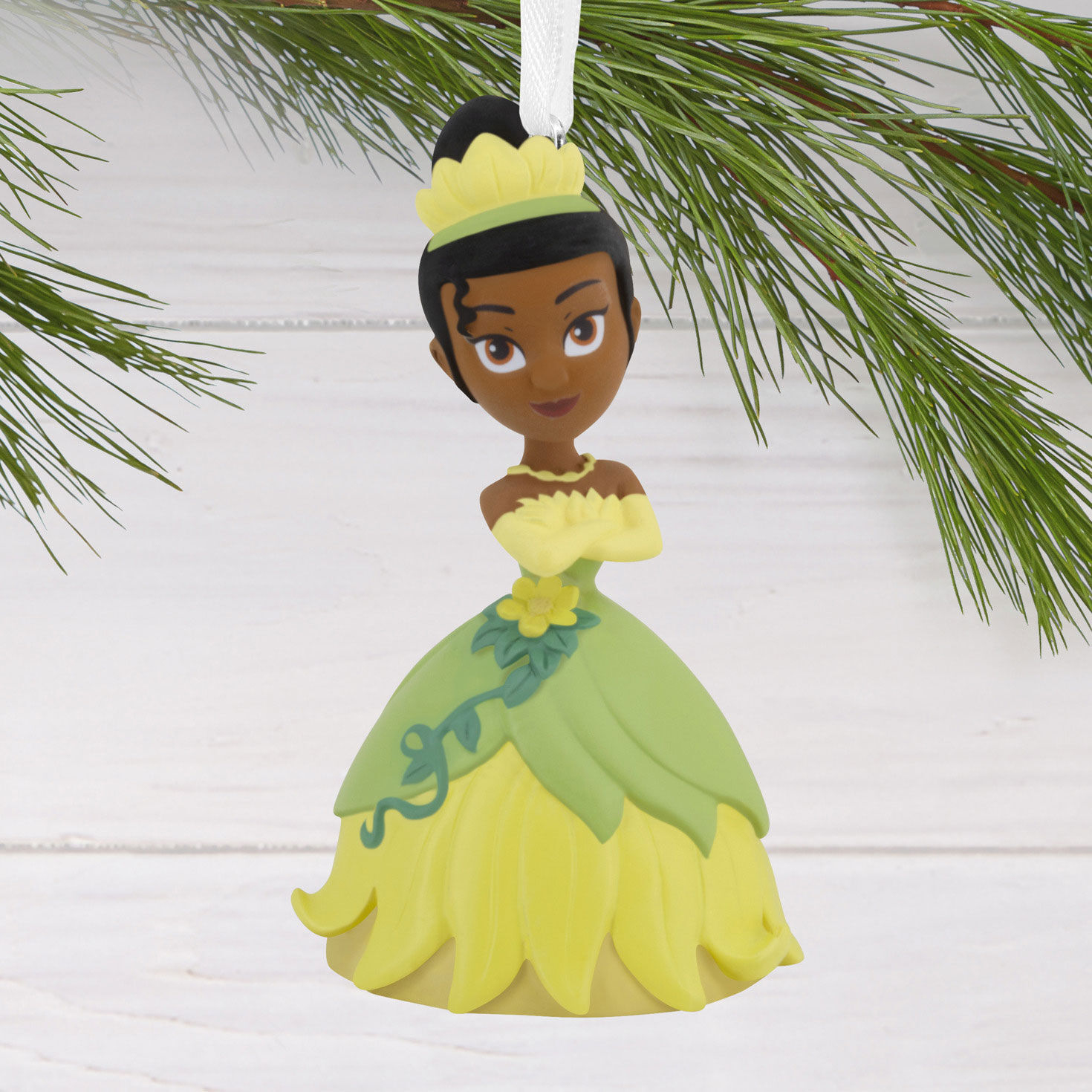 Disney Princess Tiana Stylized Christmas Ornament hanging on tree image number 2