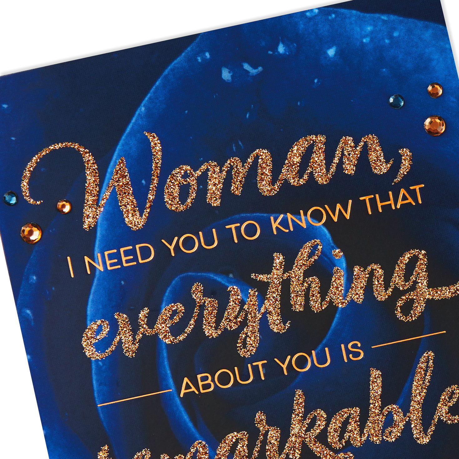 Blue Rose Romantic Mother's Day Card Card Front Detail image number 4