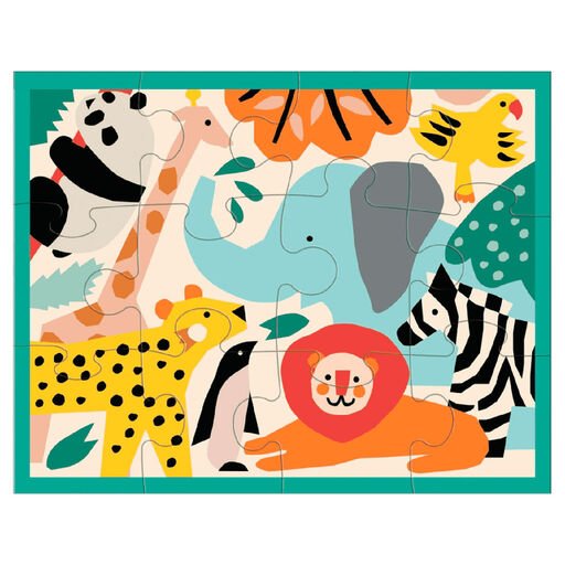 Zoo Animals 12-Piece Puzzle in Pouch, 