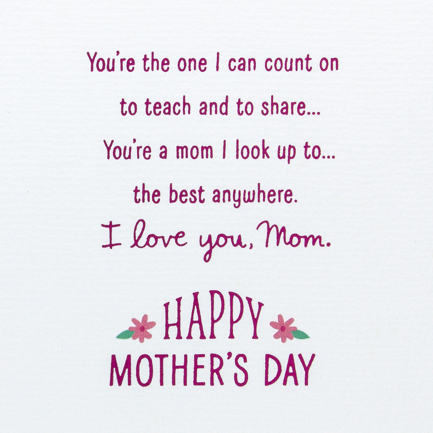 Floral Wreath Mom Mother's Day Card From Daughter Sentiment image number 3