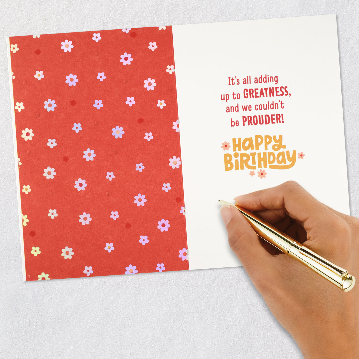 Colorful Lettering and Flowers Daughter Birthday Card Signing card image number 7