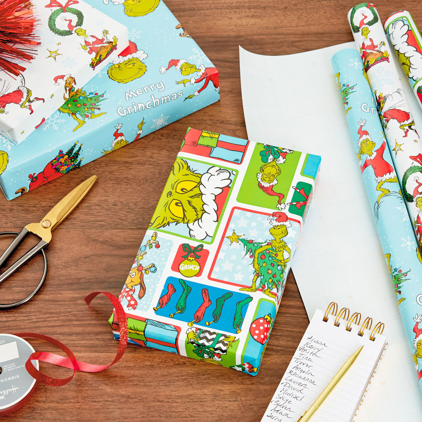 Dr. Seuss&trade; Grinch 3-Pack Christmas Wrapping Paper Assortment, 105 sq. ft., , large image number 2