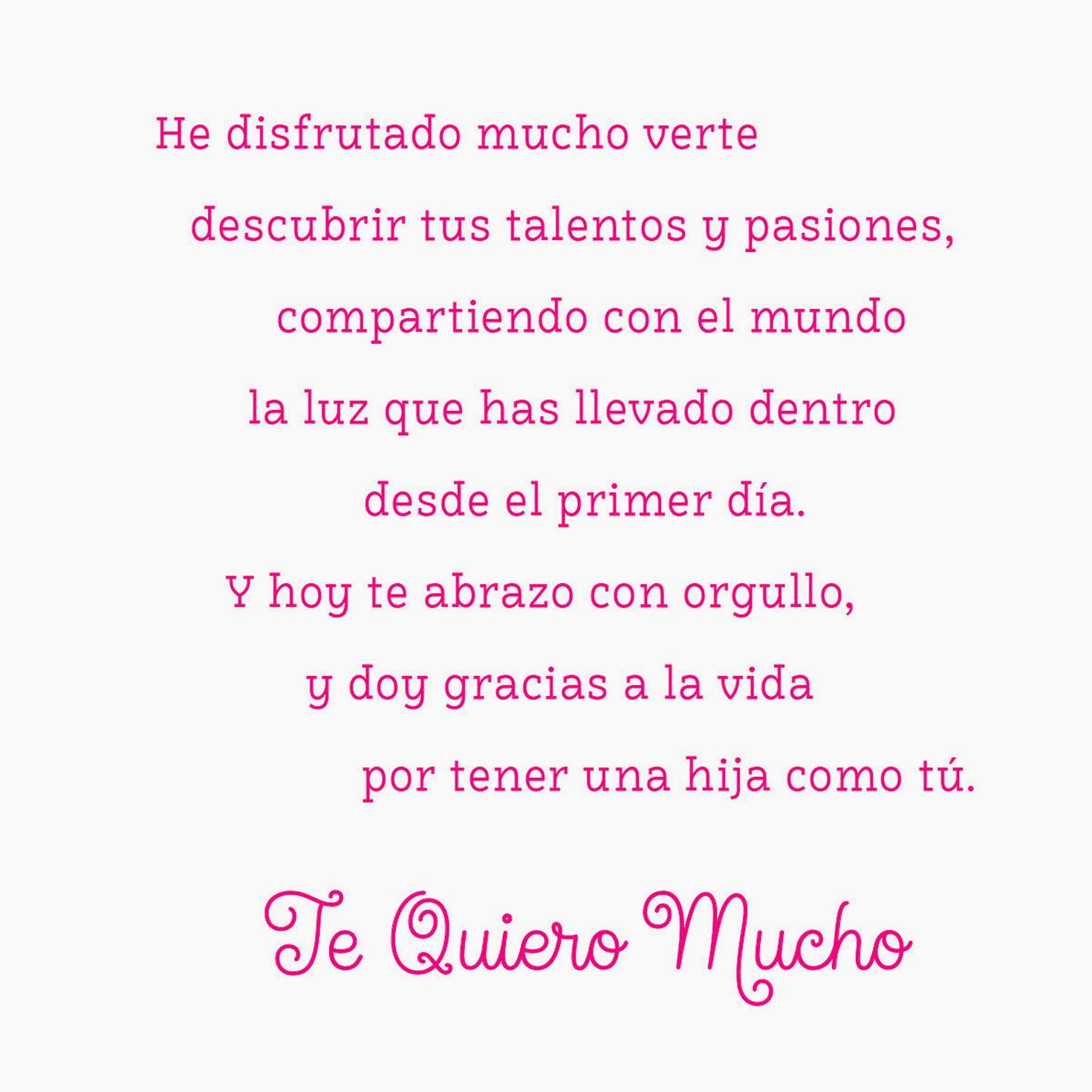 Watching You Grow Spanish-Language Birthday Card for Daughter for only USD 3.59 | Hallmark