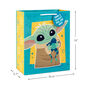 Grogu With Sorgan Frog on Blue Large Gift Bag measurement image number 3