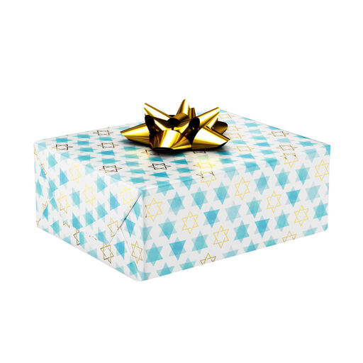 Star of David Hanukkah Wrapping Paper, 45 sq. ft., 