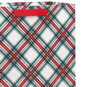 Festive Red and Green Plaid Large Holiday Gift Bag Handle Detail image number 4