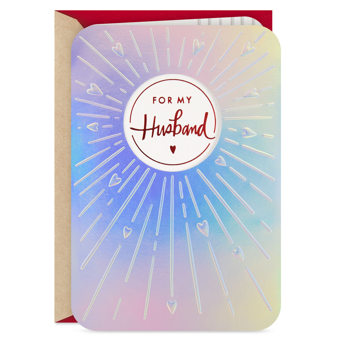 Silver Foil Heart Valentine's Day Card for Husband Card Front image number 1