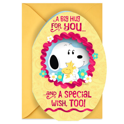 Peanuts® Snoopy and Woodstock Big Hug Easter Card, 