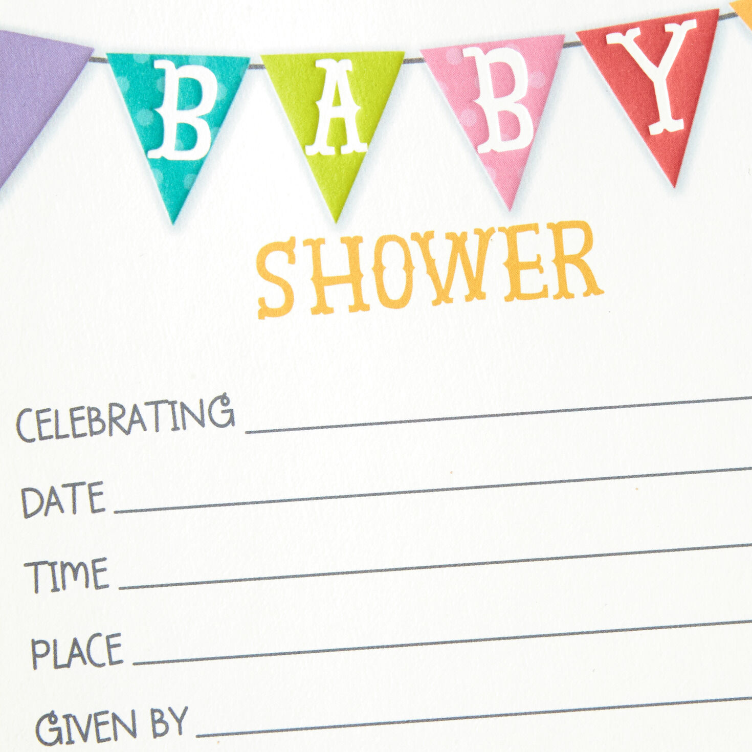 hallmark baby invitations