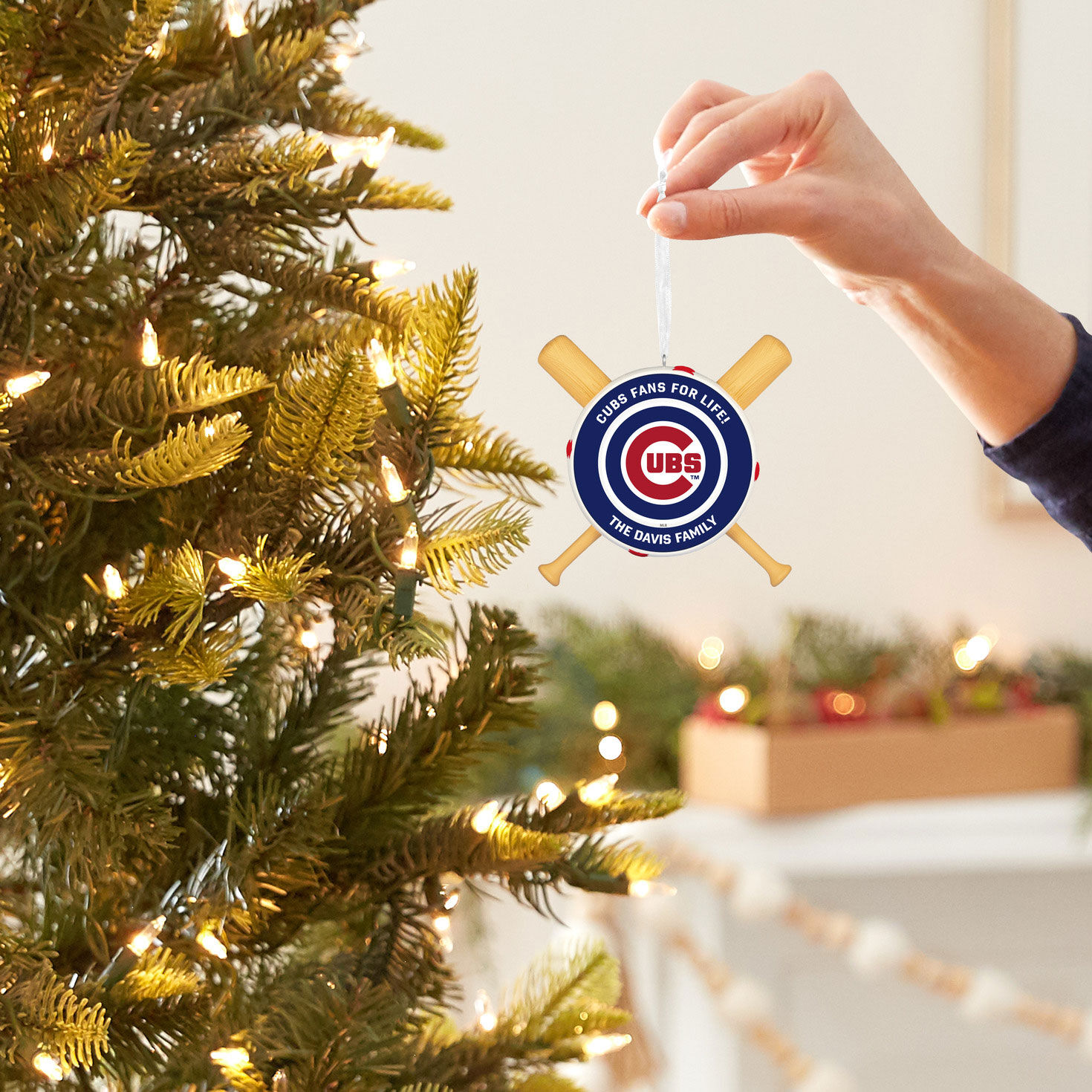 MLB Chicago Cubs™ Baseball Personalized Ornament