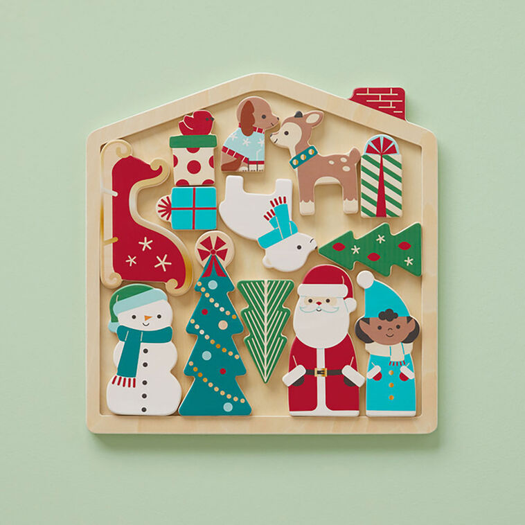 North Pole Friends Wooden Play Set, 14 pieces