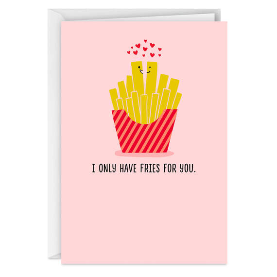 I Only Have Fries for You Funny Love Card for Spouse