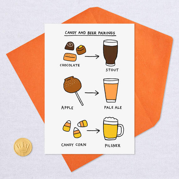 Candy and Beer Pairings Funny Halloween Card, , large image number 5