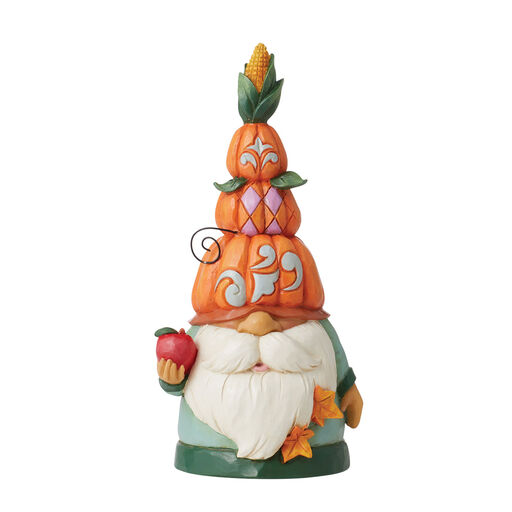 Jim Shore Harvest Pumpkin Hat Gnome Figurine, 6.1", 