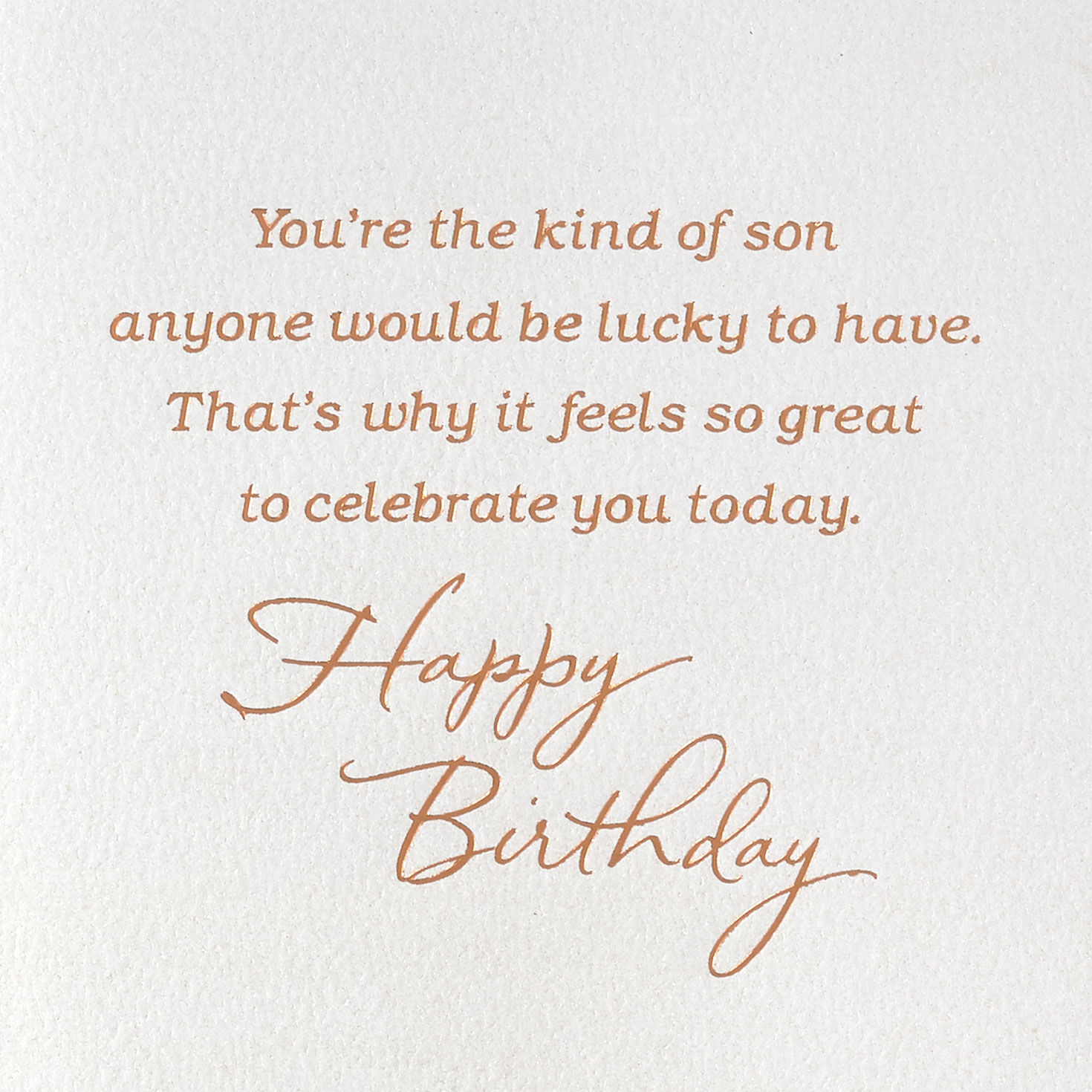 Leaves on Green Birthday Card for Son Sentiment image number 2