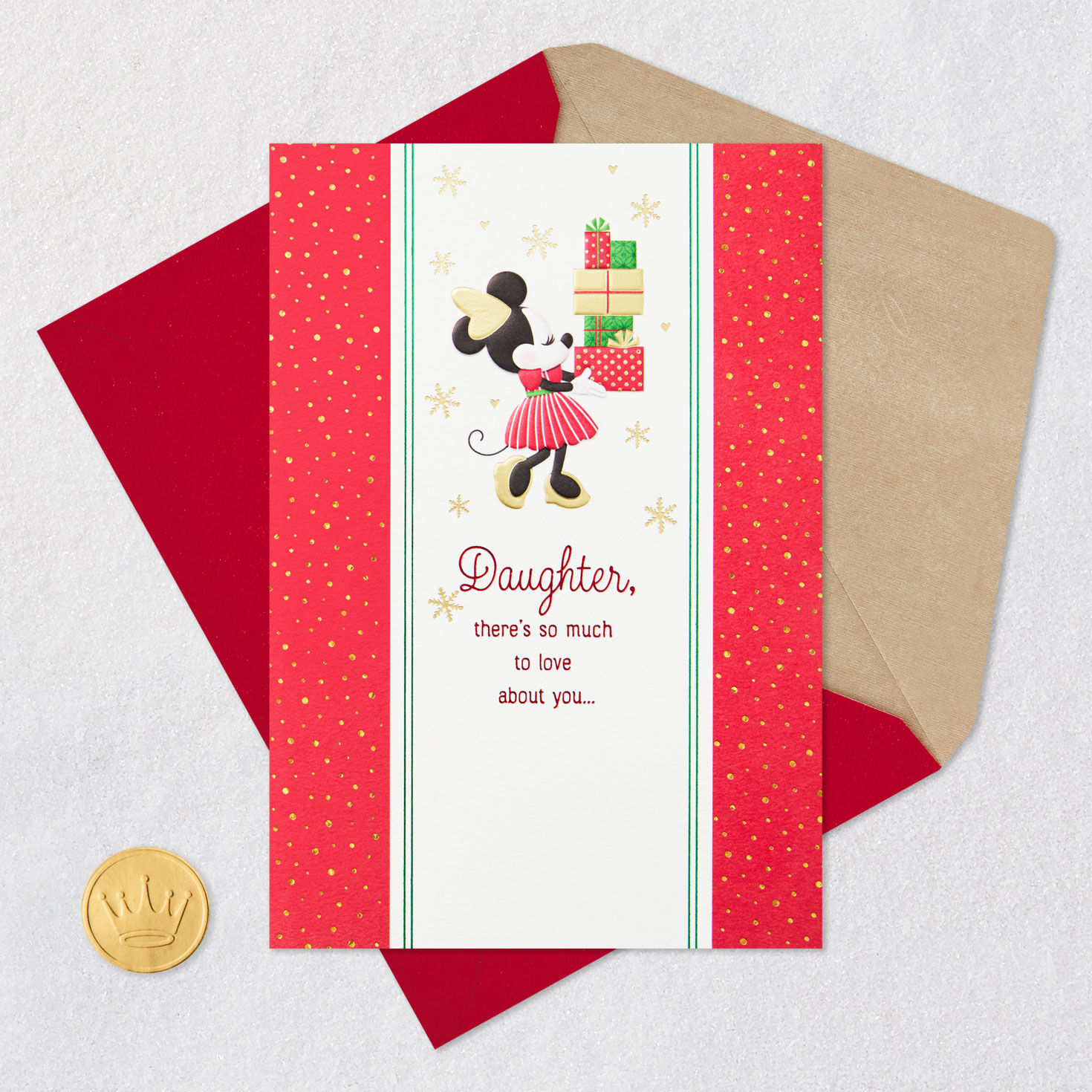 Disney Minnie Mouse Love Everything About You Christmas Card for Daughter for only USD 5.59 | Hallmark