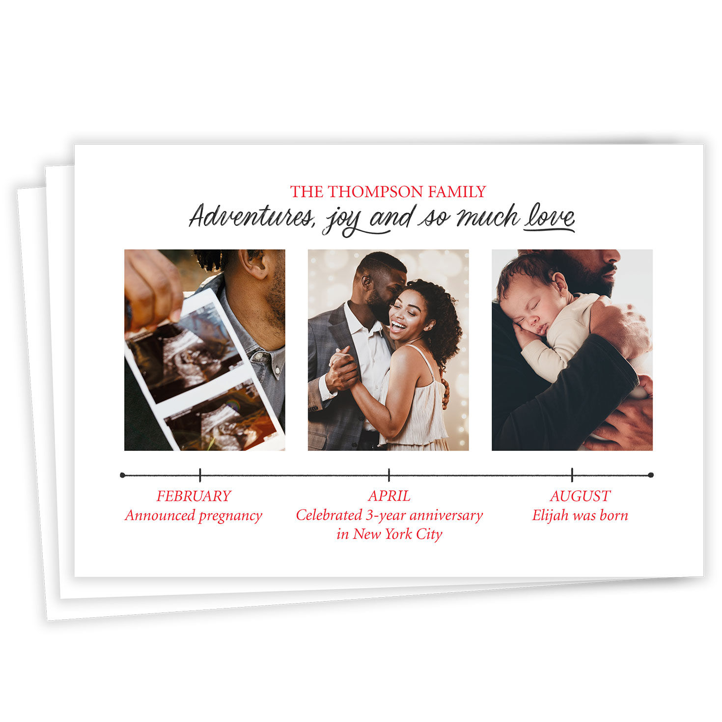 Our Year Flat Photo Card