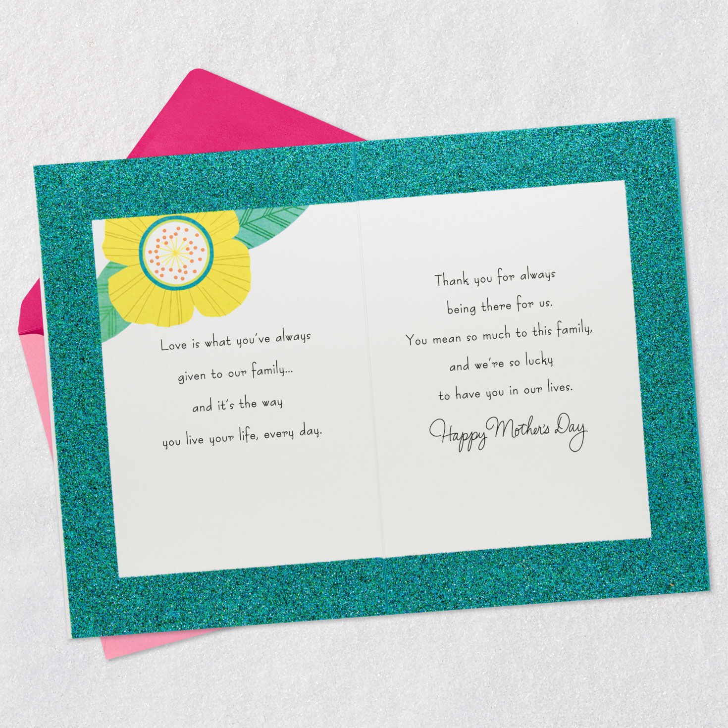 Yellow and Orange Flowers Mother's Day Card for Nana Open card with envelope image number 4