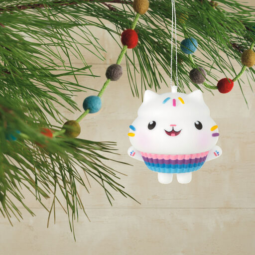 DreamWorks Animation Gabby's Dollhouse Cakey Cat Shatterproof Hallmark Ornament, 