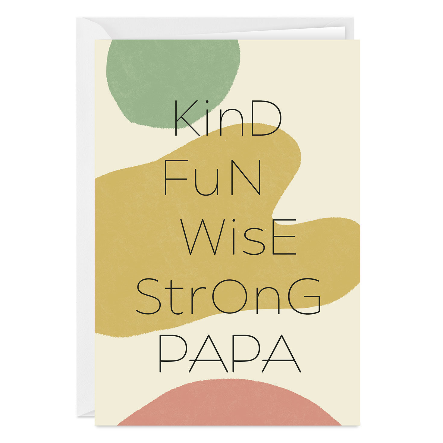 Kind Fun Wise Strong Papa Custom Father's Day Card