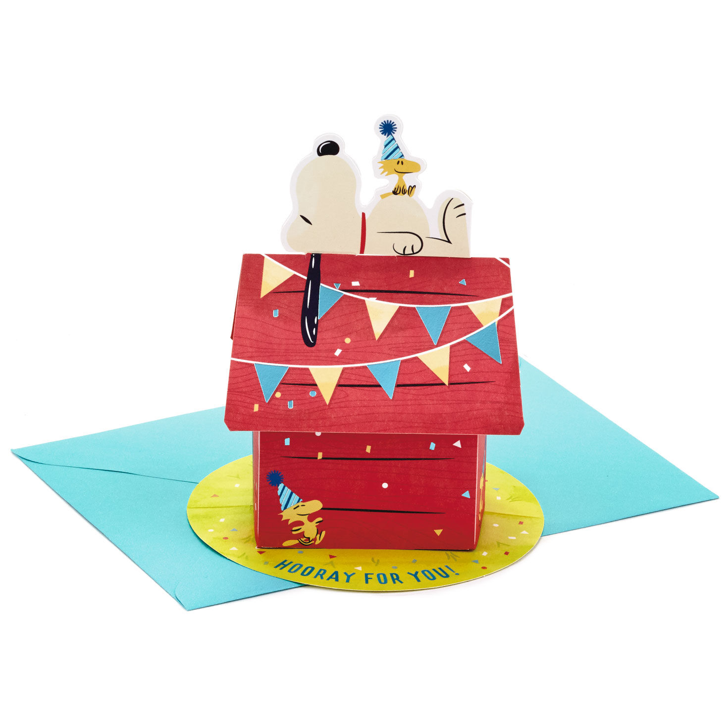 Peanuts® Snoopy and Woodstock Hooray 3D Pop-Up Card - Greeting Cards -  Hallmark