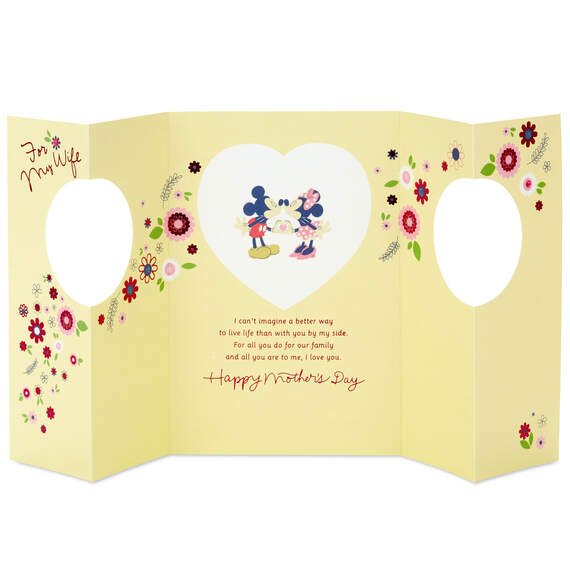 Disney Mickey Mouse and Minnie Mouse Mother's Day Card for Wife, , large image number 2