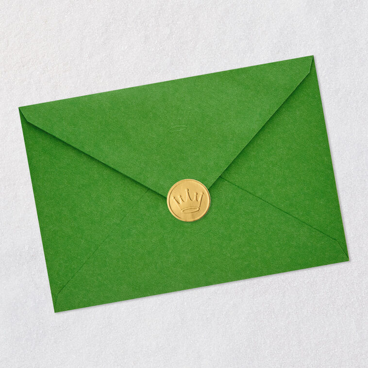 Lights and Gold Lettering Uncle Christmas Card Envelope Back with Seal image number 7