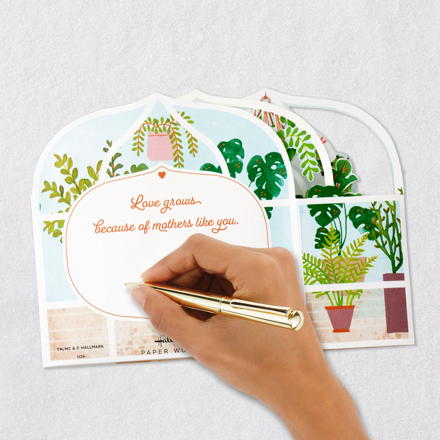 Greenhouse Garden Musical Pop-Up Mother&rsquo;s Day Card Signing card image number 6