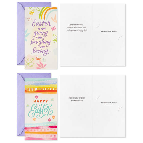 Watercolor Floral Assorted Boxed Money Holder Easter Cards, Pack of 36, , large image number 3