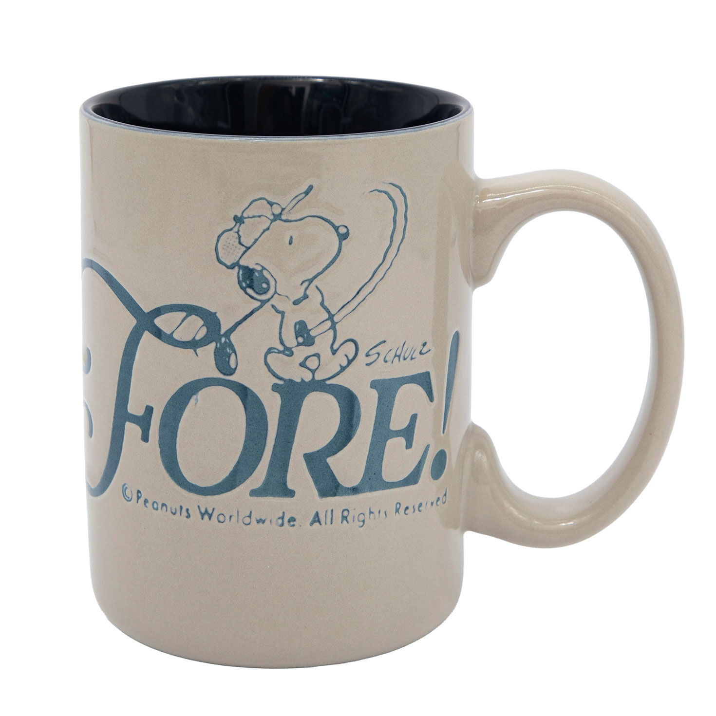Peanuts Snoopy Blue Golfing Snoopy Mug back image number 2