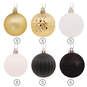 30-Piece Black, Gold, White Shatterproof Christmas Ornaments Set, , large image number 4