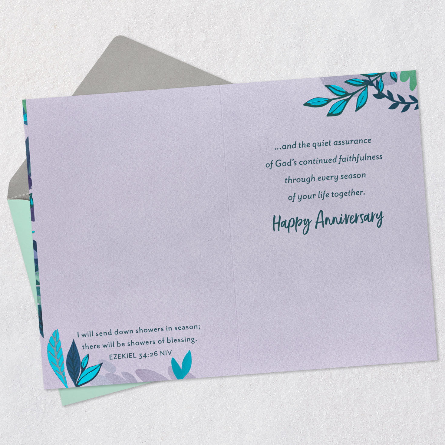 Tropical Parrots on Branch Religious Anniversary Card  image number 4