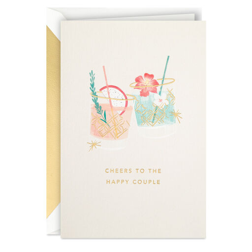 Cheers to the Happy Couple Congratulations Card, 