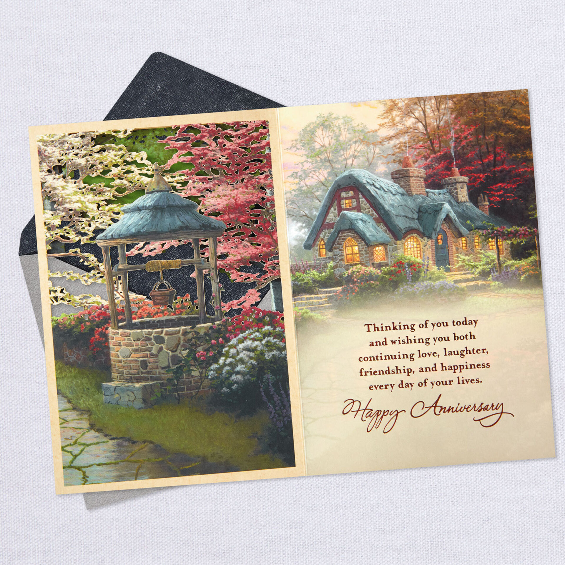 Thomas Kinkade Love Is the Greatest Blessing Anniversary Card for Both