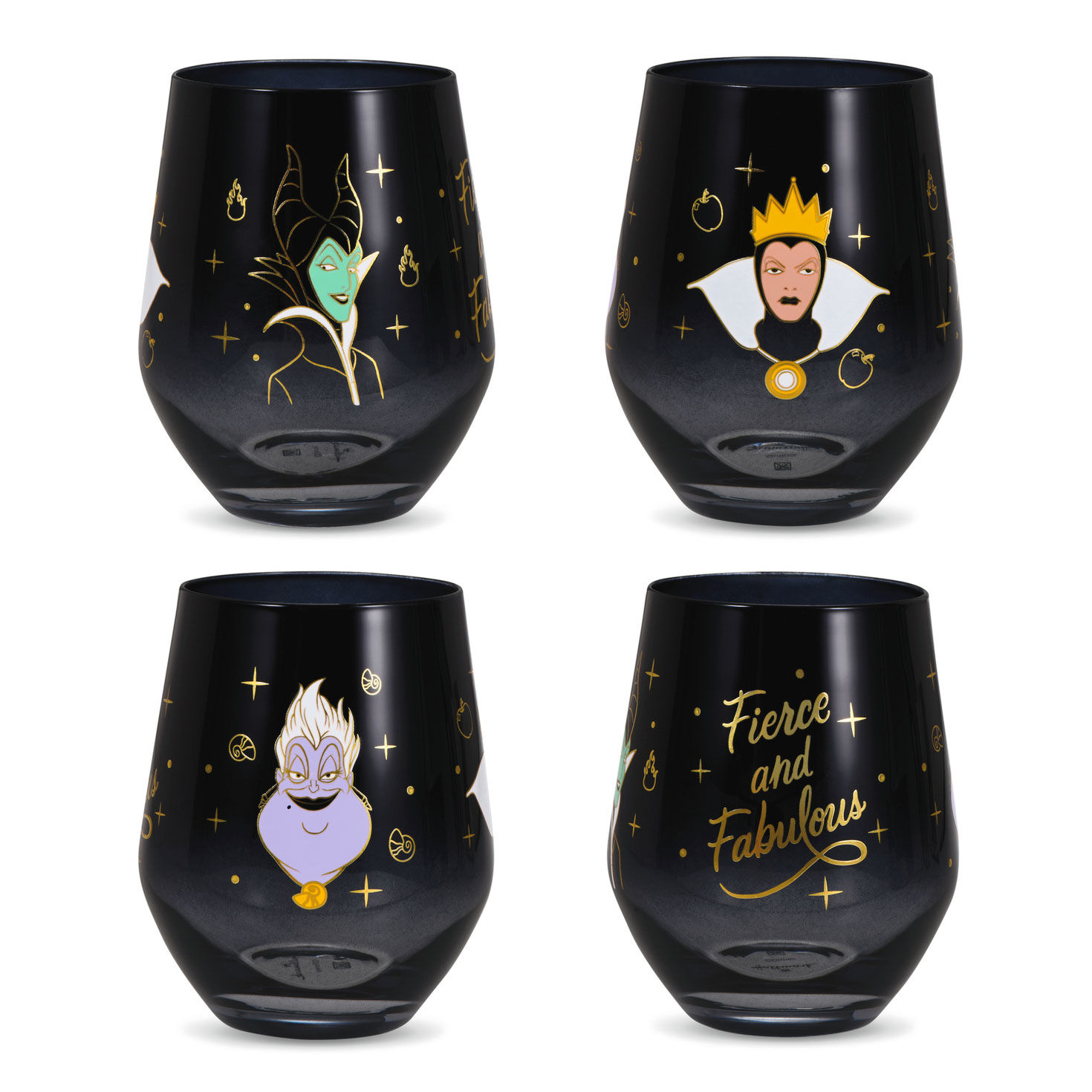 Disney Classics Stemless Wine Glasses, Set of 2
